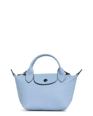 Longchamp Extra Small Le Pliage Xtra Leather Top Handle Bag - Blue