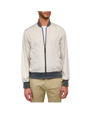 Brooklyn Brigade Slim Fit Floral Reversible Bomber Jacket - Gray