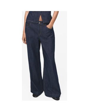 Mango Wide Leg Jeans - Blue