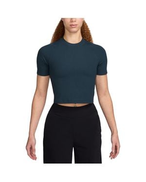 Nike Zenvy Dri-Fit Rib T-Shirt - Blue