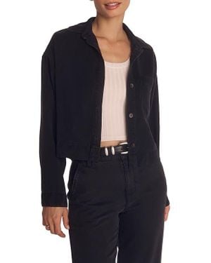 Bella Dahl Crop Button-Up Shirt - Blue