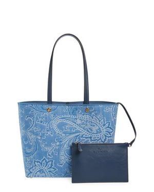 Etro Jacquard Tote - Blue