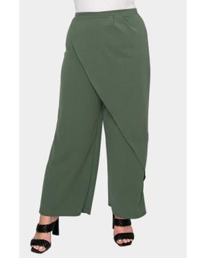 L I V D Ivy Faux Wrap Pants - Green