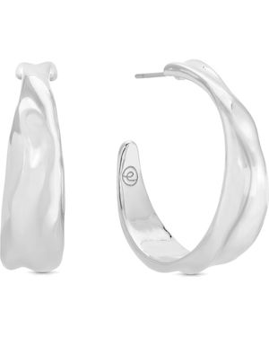 Ettika Liquid Luxe Hoop Earrings - White