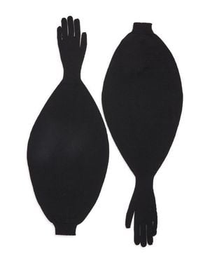 Paloma Wool Flake Puff Merino Wool Gloves - Black