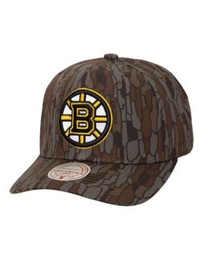 Mitchell & Ness Boston Bruins Hidden Pro Crown Adjustable Hat - Brown