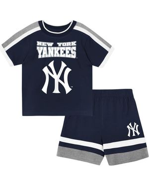 Outerstuff Toddler New York Yankees Ground Ball T-Shirt & Shorts Set - Blue
