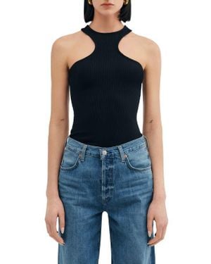 Two Lines by Marcella Chauncey Cutaway Sleeveless Top - Blue