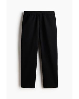 H&M Relaxed-Fit Interlock Sweatpants - Black