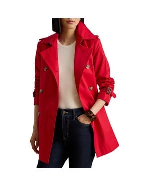 Ralph Lauren Ainsworth Double Breasted Trench Jacket - Red