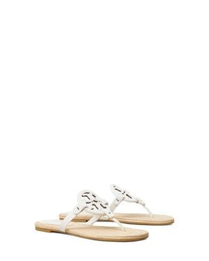 Tory Burch Miller Beaded Espadrille Sandal - White