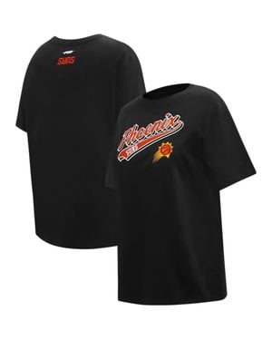Pro Standard Phoenix Suns Script Boyfriend T-Shirt - Black