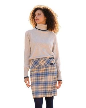 Celtic & Co. Geelong Wool Slouch Turtleneck Sweater - White