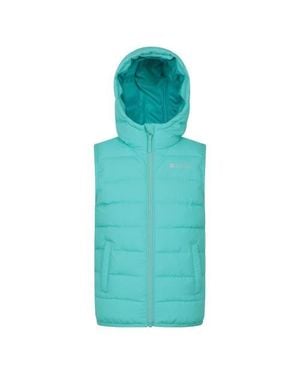 Mountain Warehouse Childrens/Kids Rocko Water Resistant Hooded Sleeveless Body Warmer - Blue