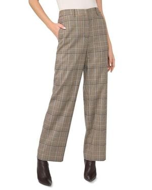 Vince Camuto Plaid Straight Leg Pants - Multicolor