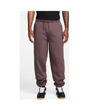 Nike Solo Swoosh Fleece Sweatpants - Purple