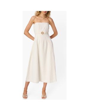 Cami NYC Yena Strapless Linen Dress - Natural