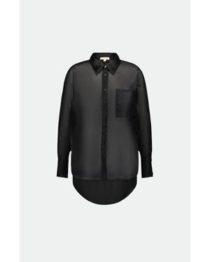 Saemdi Oversized Organza Shirt - Black