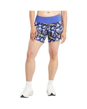 Oiselle Ra Printed 6In Short - Blue