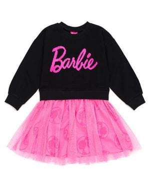 Barbie Long Sleeve Tulle Dress - Pink