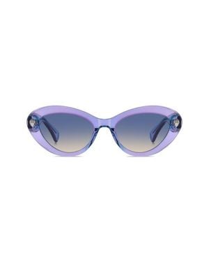 Kurt Geiger 52Mm Gradient Oval Sunglasses - Blue