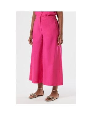 Marina Rinaldi Vpece Ankle Wide Leg Pants - Pink