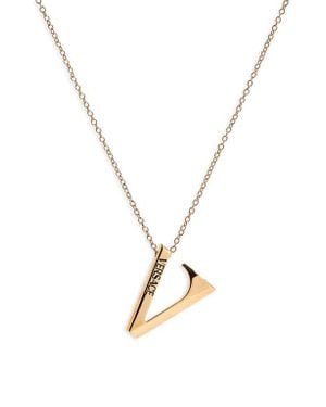 Versace Monogram Pendant Necklace - Metallic