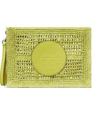 Tory Burch Ella Hand Crochet Wristlet - Metallic