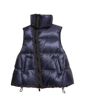 Sacai Asymmetric Down Puffer Vest - Blue