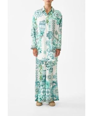 CAMILLA Shirt Tunic With Pockets - Green