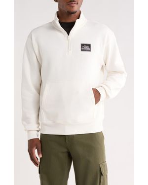 Vans Cotton Blend Quarter Zip Sweatshirt - White