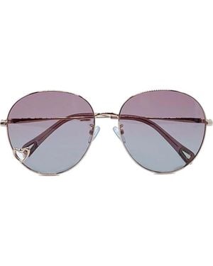 Bluestone Sunshields Love 53Mm Polarized Round Sunglasses - Multicolor
