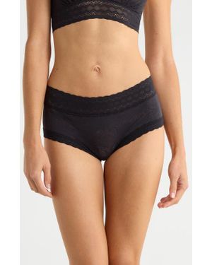 Meundies Allover Lace Hipster Briefs - Black