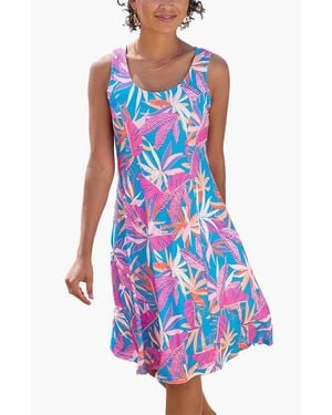 Lascana Strappy Back Print Dress - White