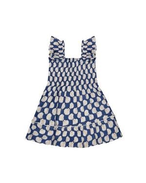 MER ST BARTH Mini Paloma Girl's Dress - Blue