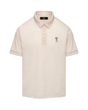 EASTSIDE GOLF Snap Placket Performance Golf Polo - Natural