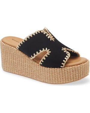 Chocolat Blu Jaxx Platform Wedge Sandal - Blue