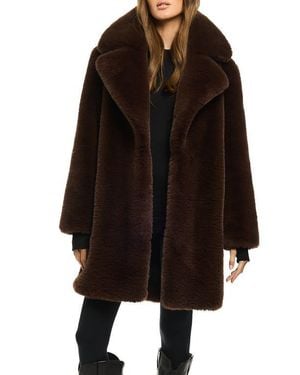 Sam. Marla Faux Fur Coat - Black