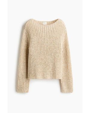H&M Boat-Neck Sweater - Natural
