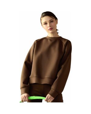 Cynthia Rowley Bonded Pullover Sweatshirt - Brown