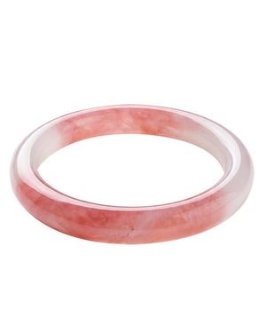 seree Blush Skinny Round Gemstone Bangle - Pink