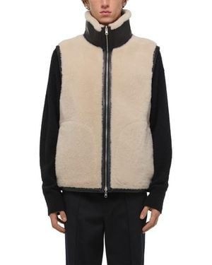 Helmut Lang Reversible Genuine Shearling Vest - Black
