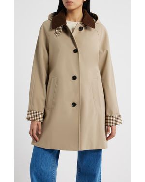 London Fog Topper Water Resistant Jacket - Natural