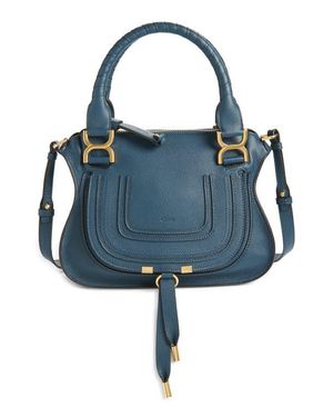 Chloé Small Marcie Leather Satchel - Blue