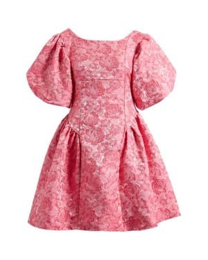 Sister Jane Amour Floral Jacquard Minidress - Pink
