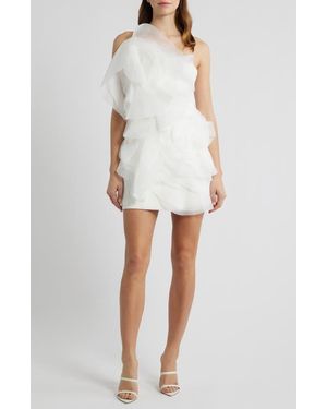 Acler Cotwall One-Shoulder Minidress - White