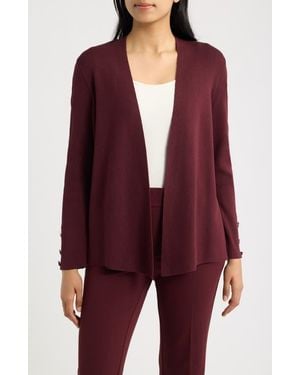 Anne Klein Side Slit Cardigan - Purple