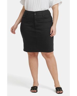 NYDJ Hollywood High Waist Denim Skirt - Black