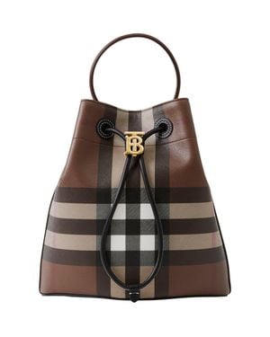 Burberry Small Tb Bucket Bag - Brown