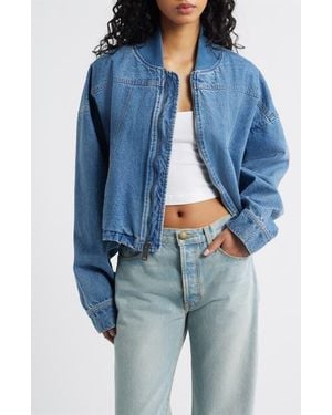 Alpha Industries Relaxed Fit Denim Flight Jacket - Blue